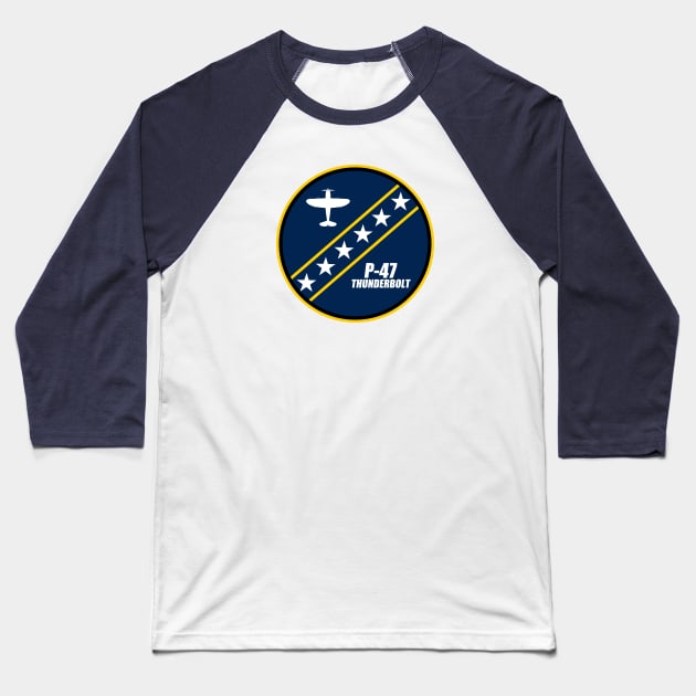 P-47 Thunderbolt Baseball T-Shirt by Tailgunnerstudios